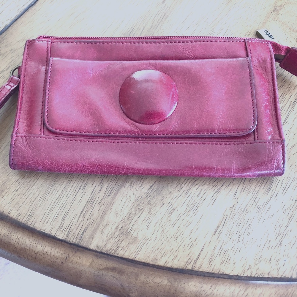 Red Hobo Clutch Wallet